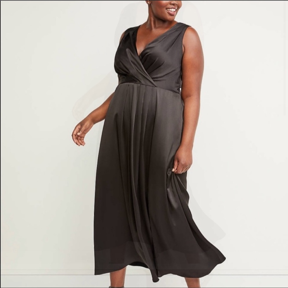 Lane Bryant Faux-Wrap Sleeveless Maxi Dress Size 28 NEW